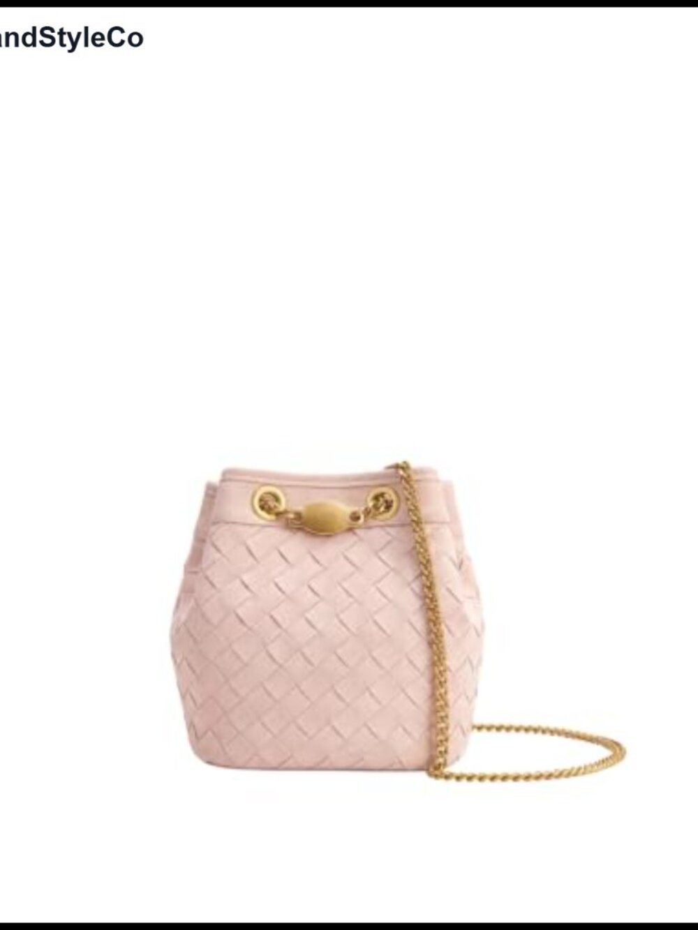 Hand-Woven Faux Suede Bucket Bag Crossbody Adjustable Strap Fits Phone